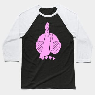 Pink hand signal for shark, scuba diver design Baseball T-Shirt